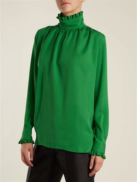 gucci blouse hreen|gucci decorative blouses.